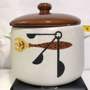 Mid Century Modern Mcm Vintage West End Bean Pot Large Ceramic